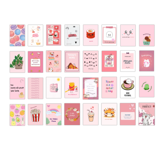 Kawaii small posters for kids room